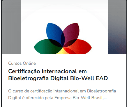 Curso de certificação internacional em Bioeletrografia Digital